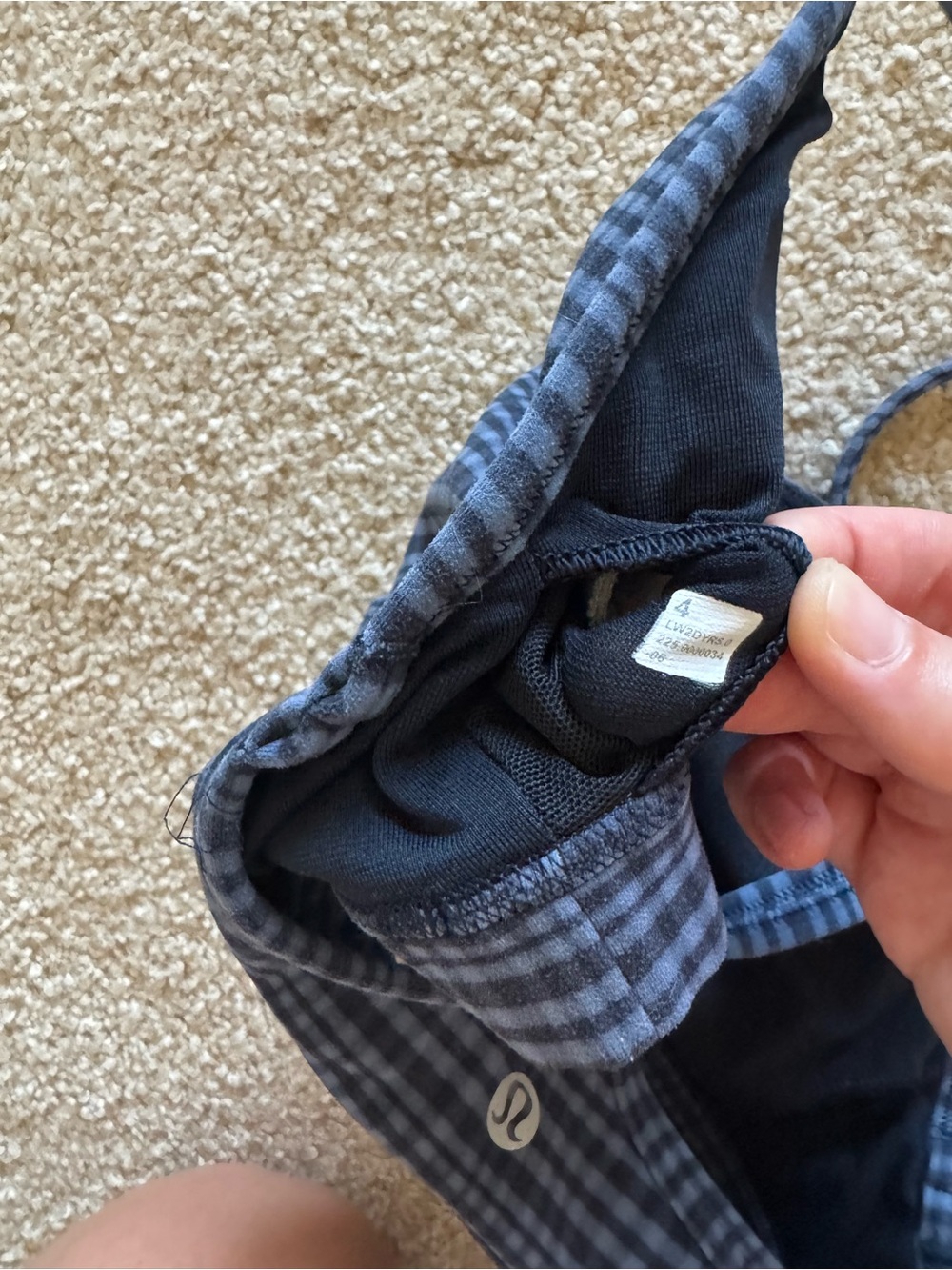 lululemon athletica Blue Plaid Two-Piece Active Set - Picture 4 of 4
